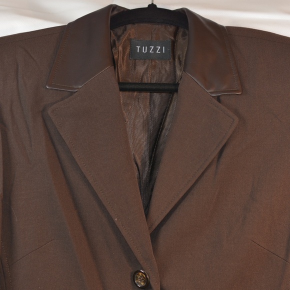 TUZZI Brown Blazer Sz M - Picture 2 of 5